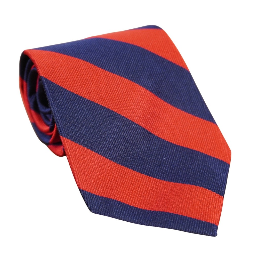 Polo Ralph Lauren Tie Kids Red Navy Blue Striped Silk Italian Classic Preppy